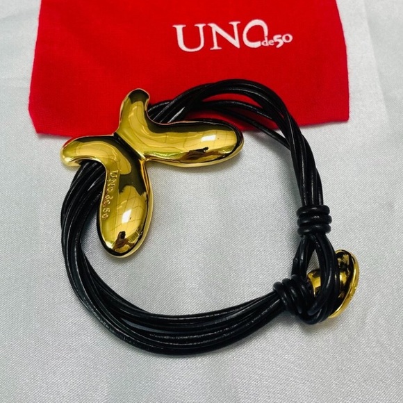 UNO de 50 Bracelet • Butterfly effect • Gold plated • Size M - Picture 6 of 14